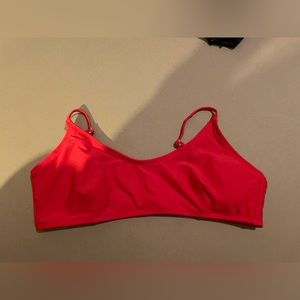red swim top